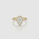 Teardrop Moissanite Ring