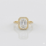 Emerald Cut Moissanite Ring