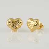 Mini Full Heart Stud Earrings
