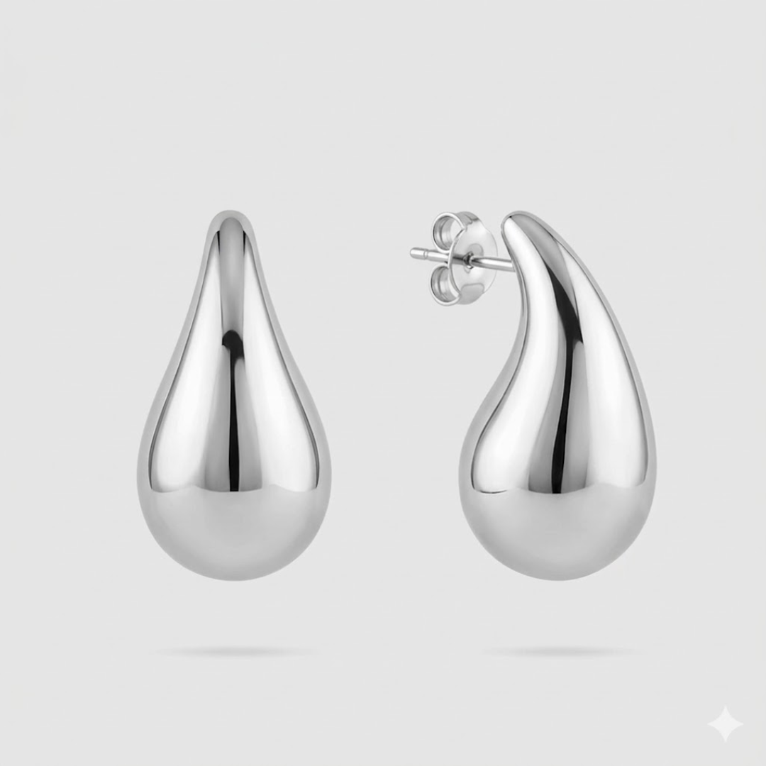 WG Teardrop Stud Earring