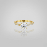 New Half Eternity Moissanite Ring Solid