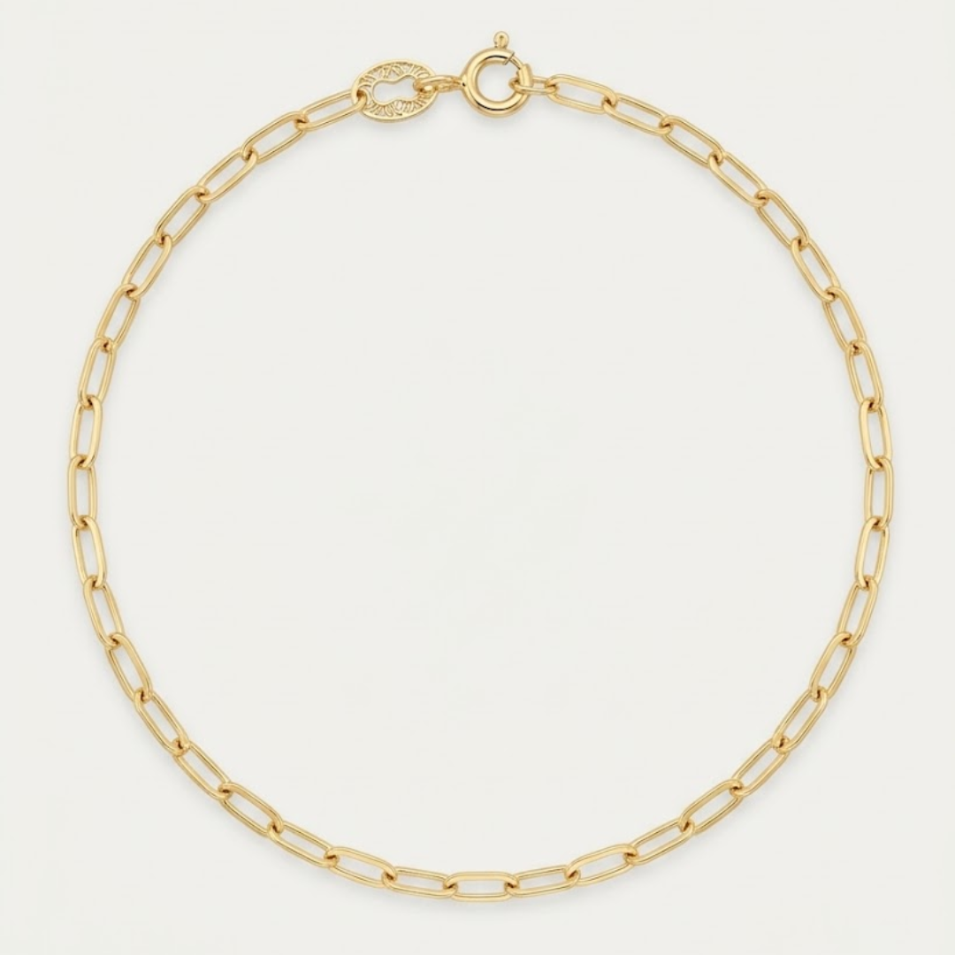 Mini Paperclip Anklet