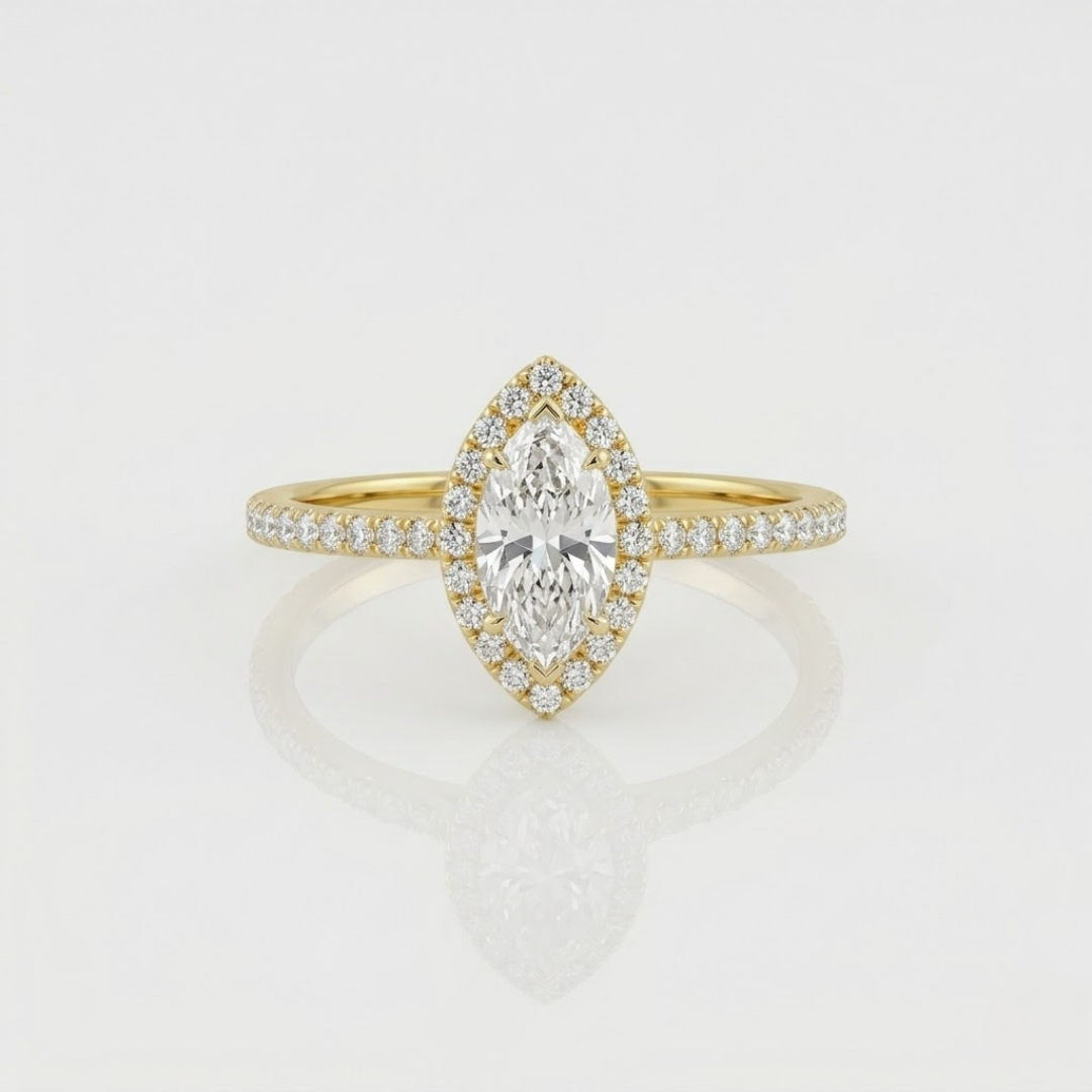 Marquise Moissanite Engagement/Proposal Ring