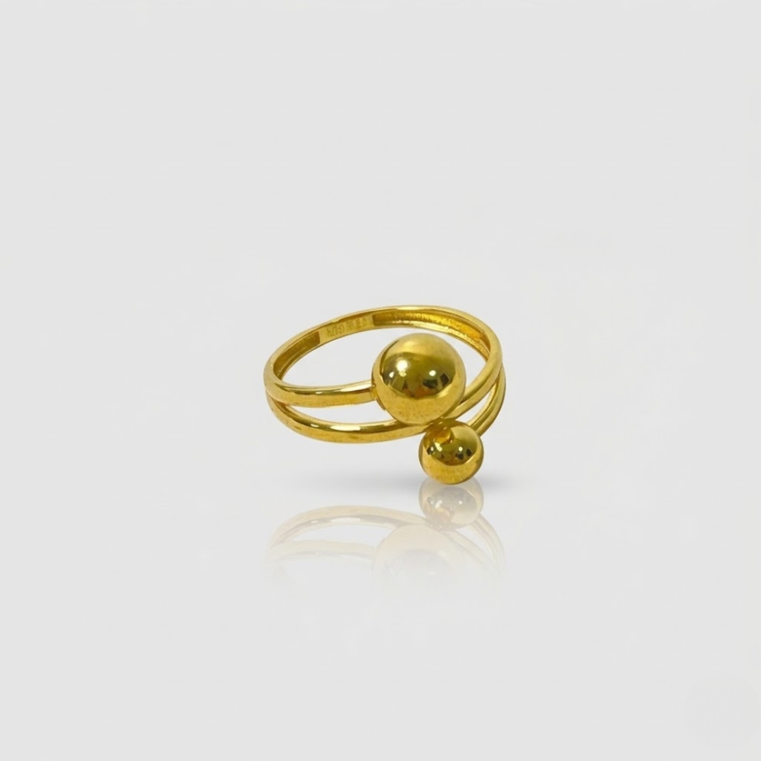 Spiral Bubble Solid Ring