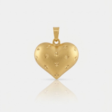 Puffed Heart Double Faced Pendant