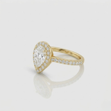 Teardrop Moissanite Ring