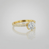 New Half Eternity Moissanite Ring Solid