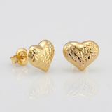 Mini Full Heart Stud Earrings