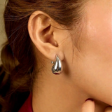 WG Teardrop Stud Earring