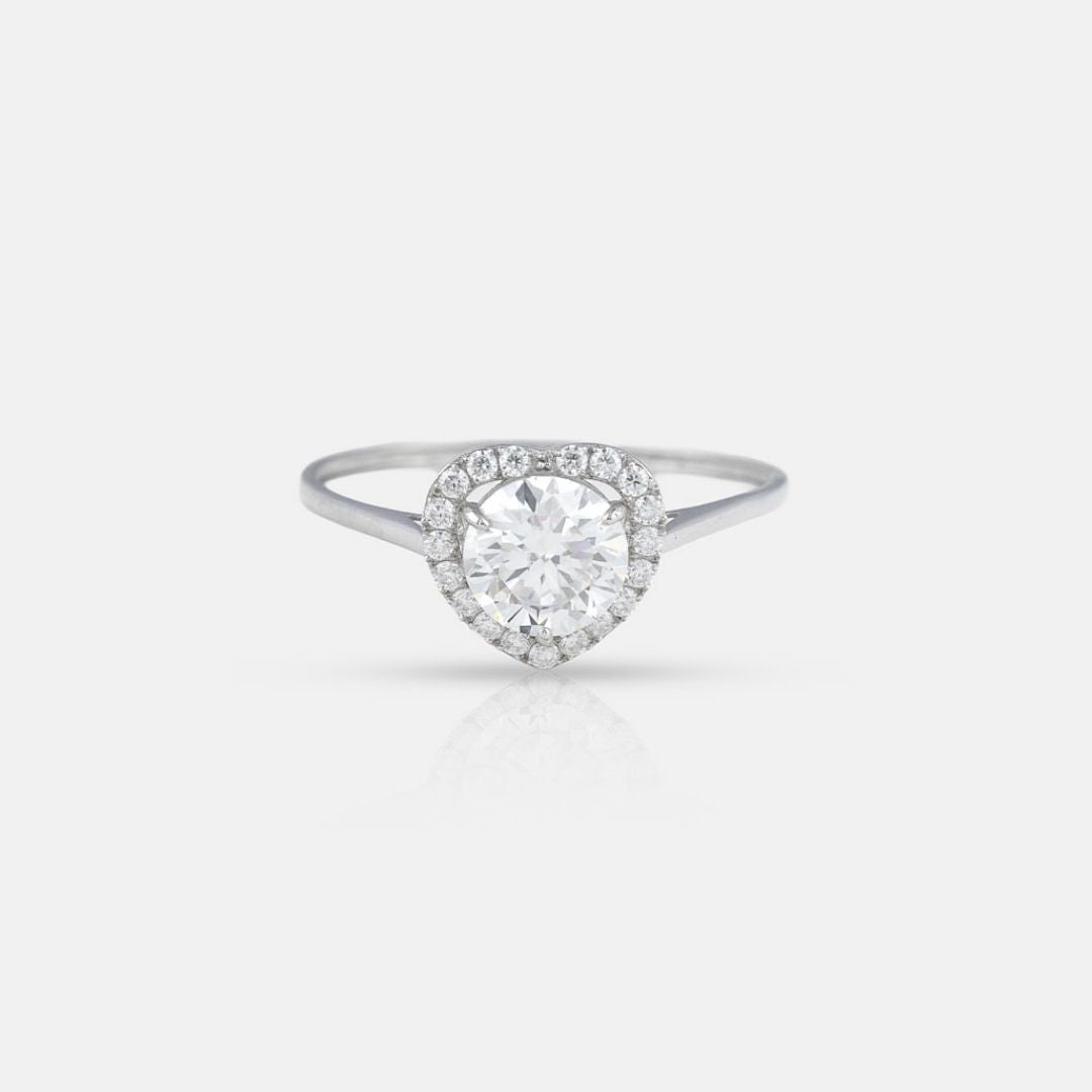 Heart Moissanite Ring
