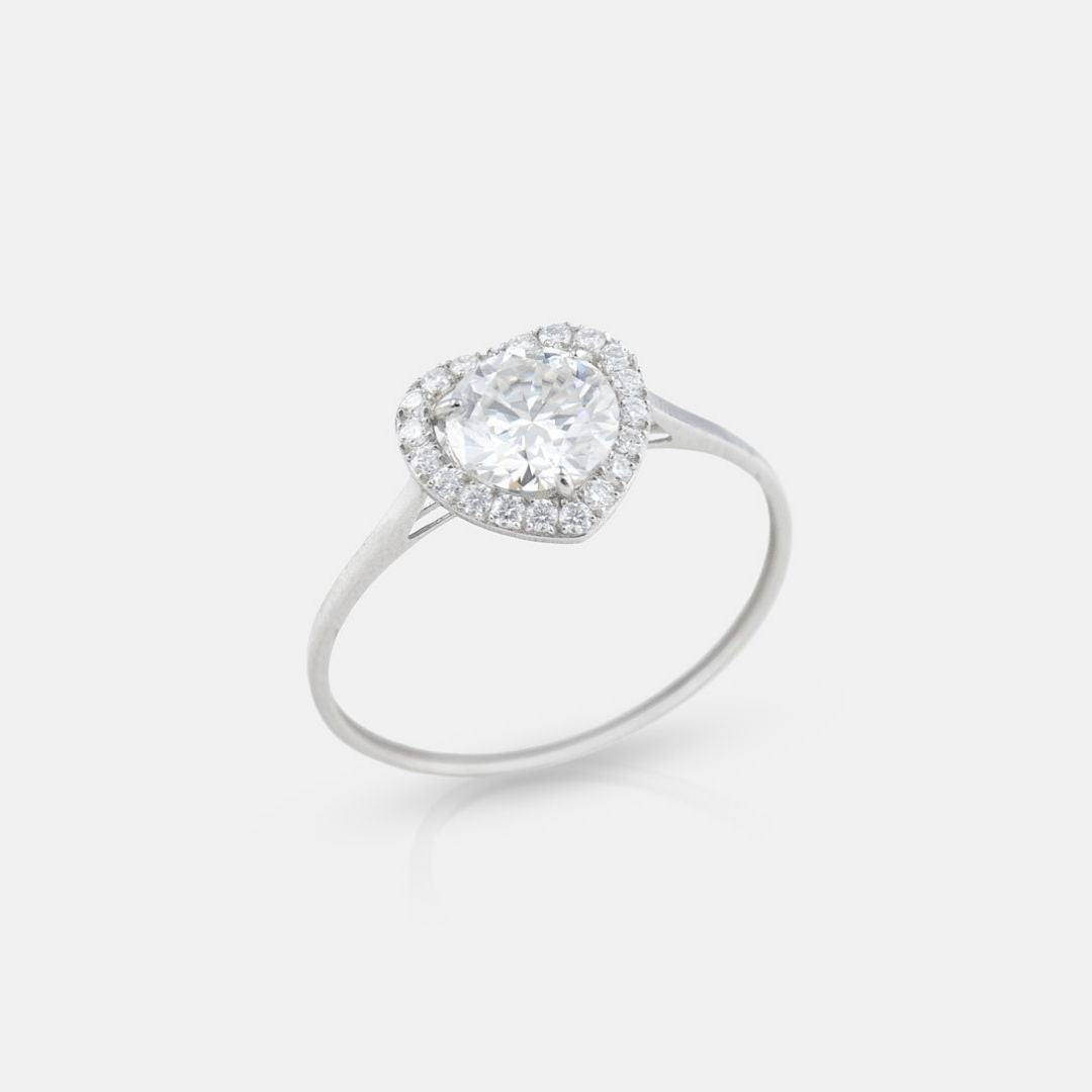 Heart Moissanite Ring