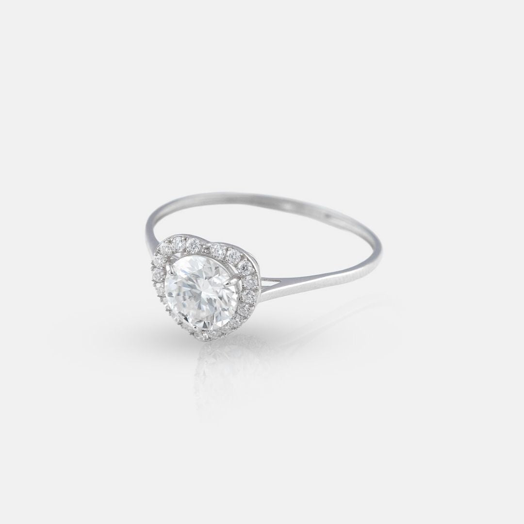 Heart Moissanite Ring
