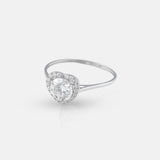 Heart Moissanite Ring