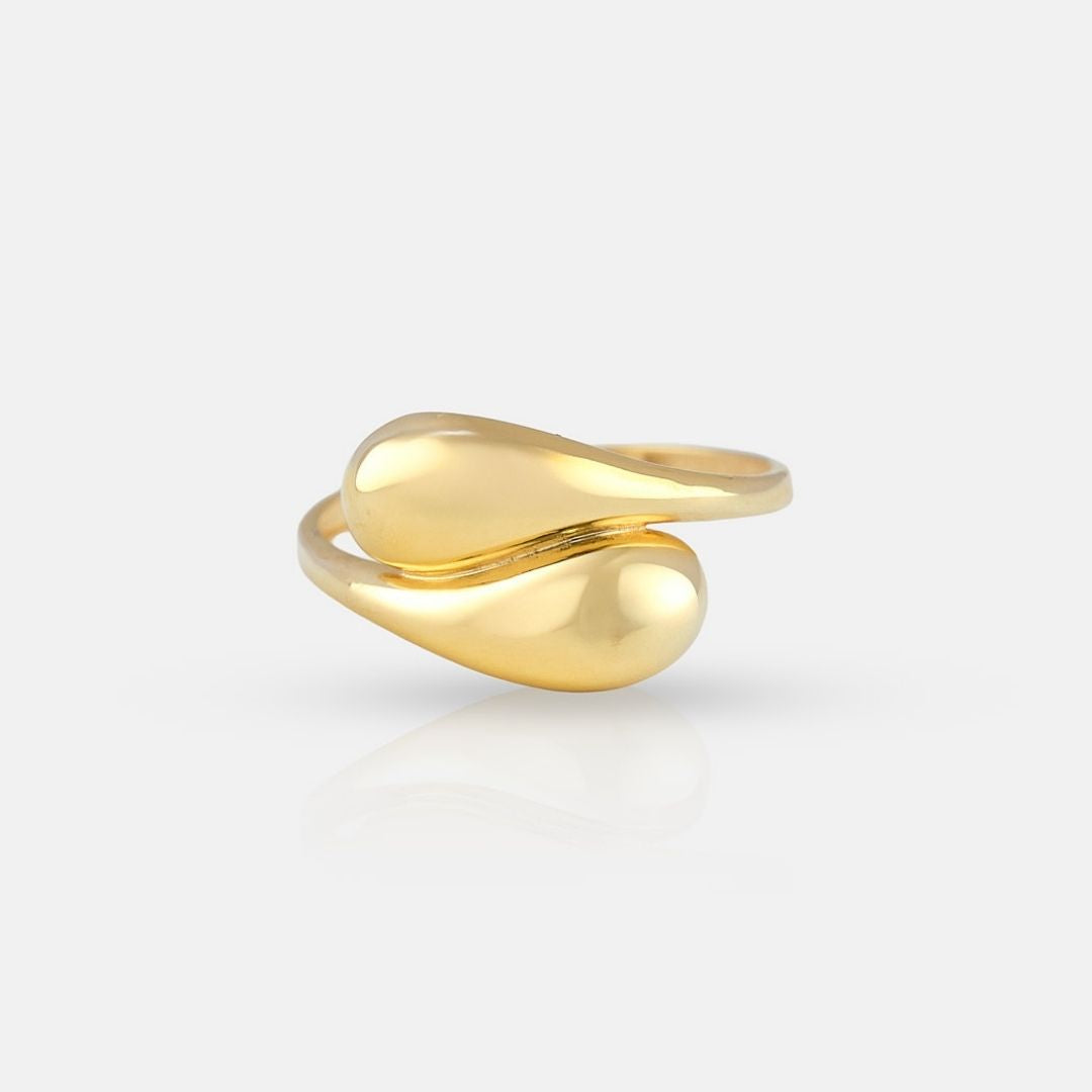Spiral Teardrop Ring