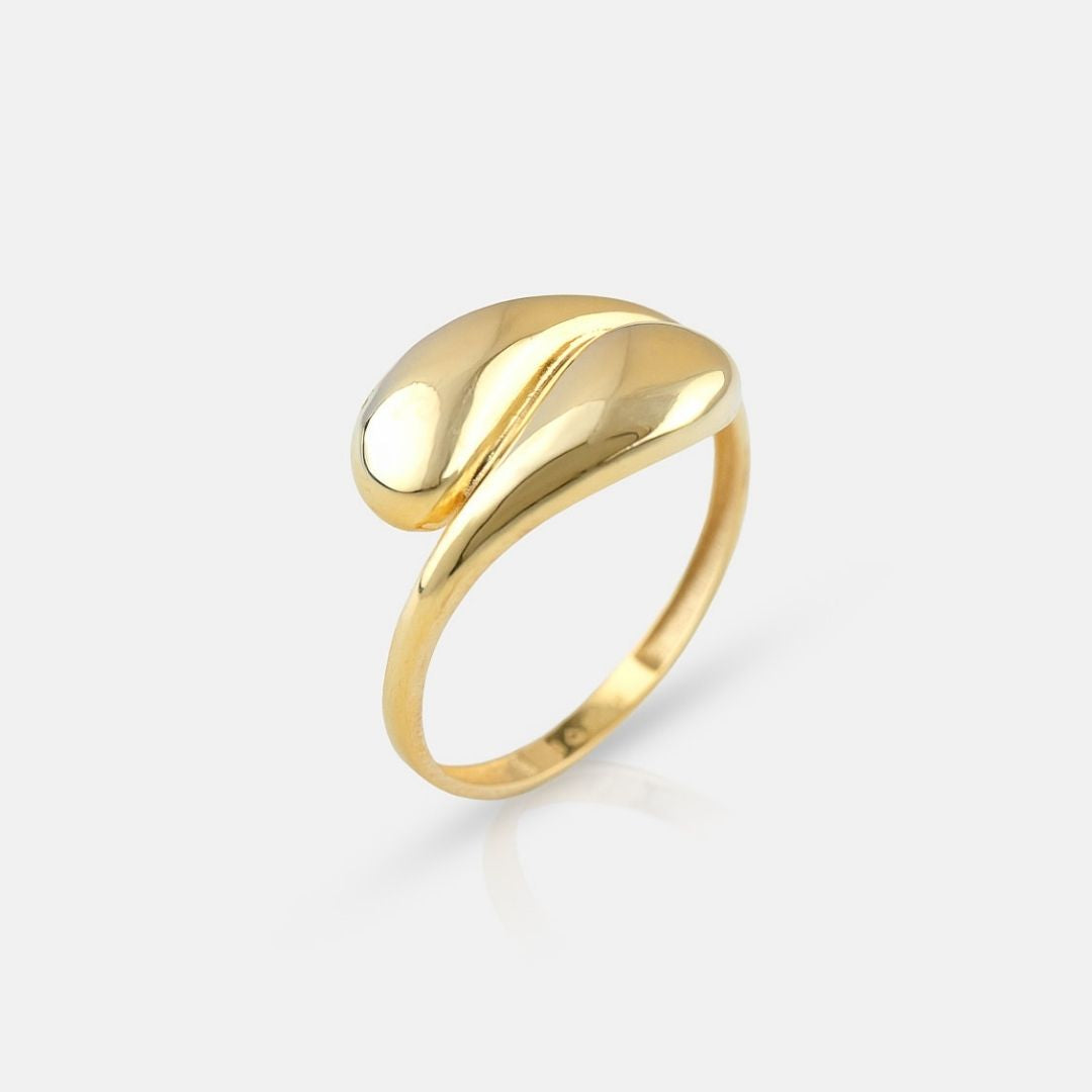 Spiral Teardrop Ring