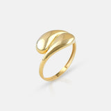Spiral Teardrop Ring