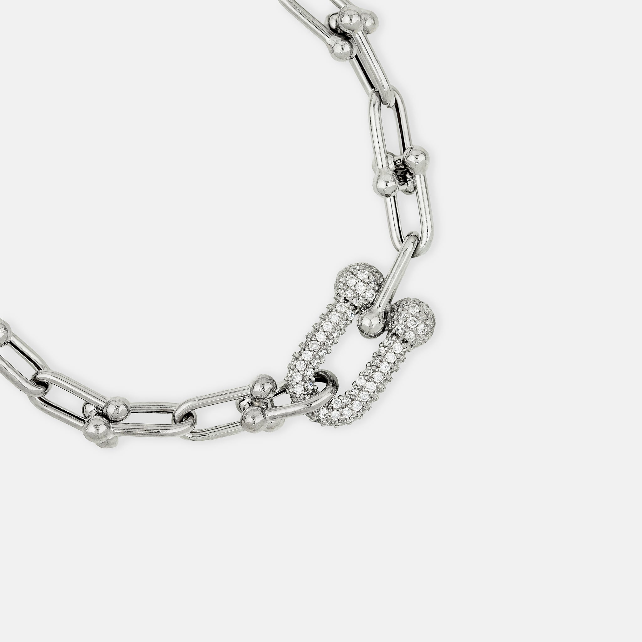 Hardware Bracelet with Stone