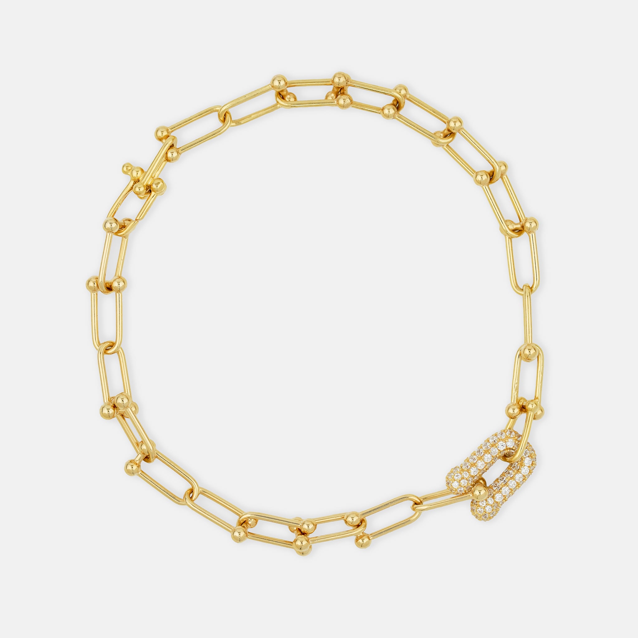 Hardware Bracelet with Stone