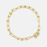 Hardware Bracelet with Stone